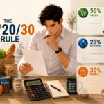 grocery shopping budget 50/20/30 rule